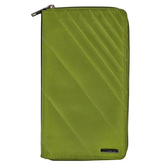 SAMSONITE GREEN PASSPORT 8 CARD AND DOCUMENT SECURE HOLDER WALLET - Picture 1 of 9
